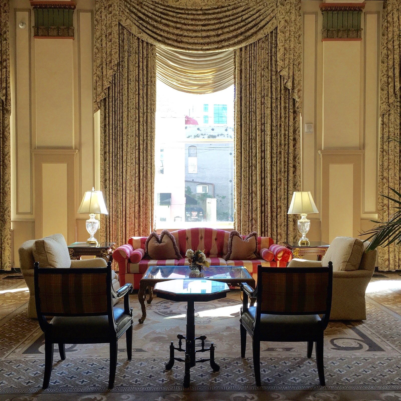 Lobby lounge at the Francis Marion Hotel