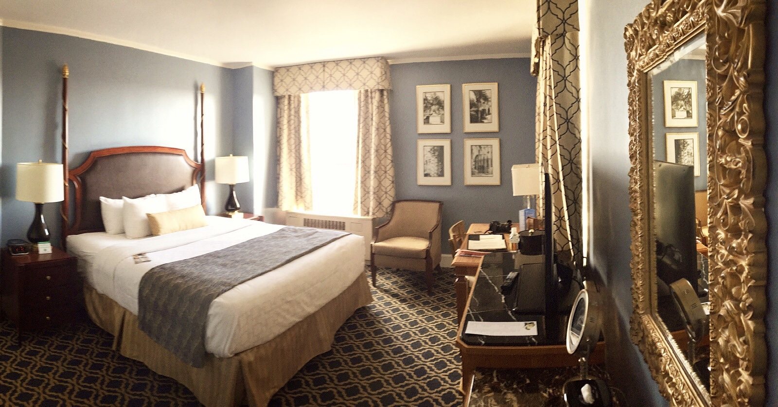Inside a room at the Francis Marion Hotel