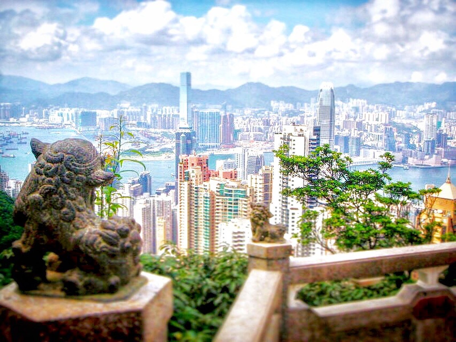 hong kong by sky panoramic hong kong