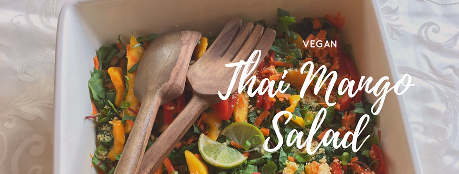 Vegan Thai Mango Salad with Ginger Lime Dressing