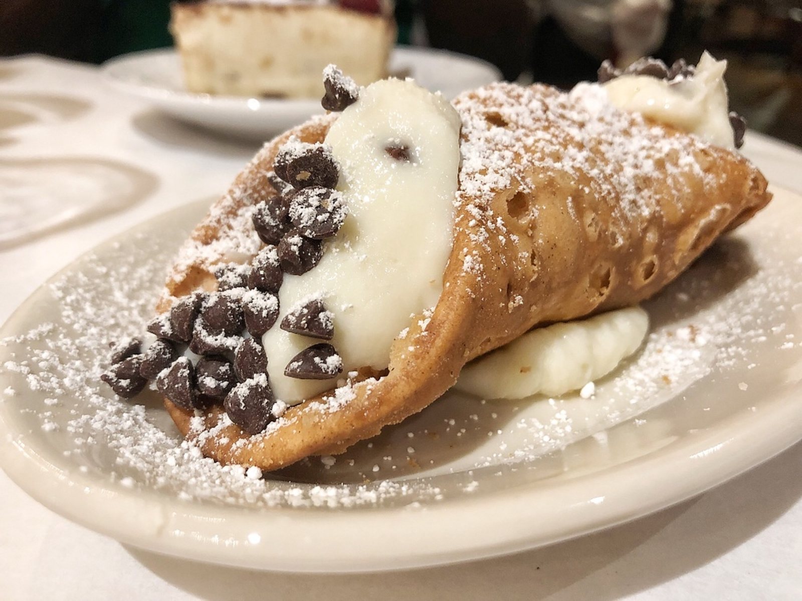 End on a sweet note with this traditional Italian cannoli.