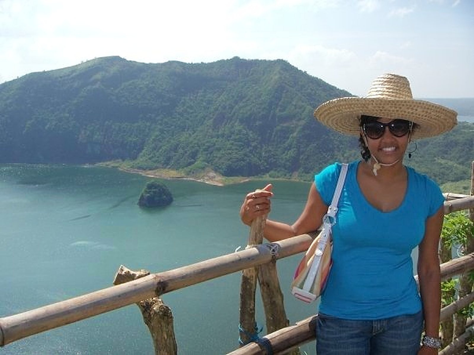 view of taal lake in taal crater volcano