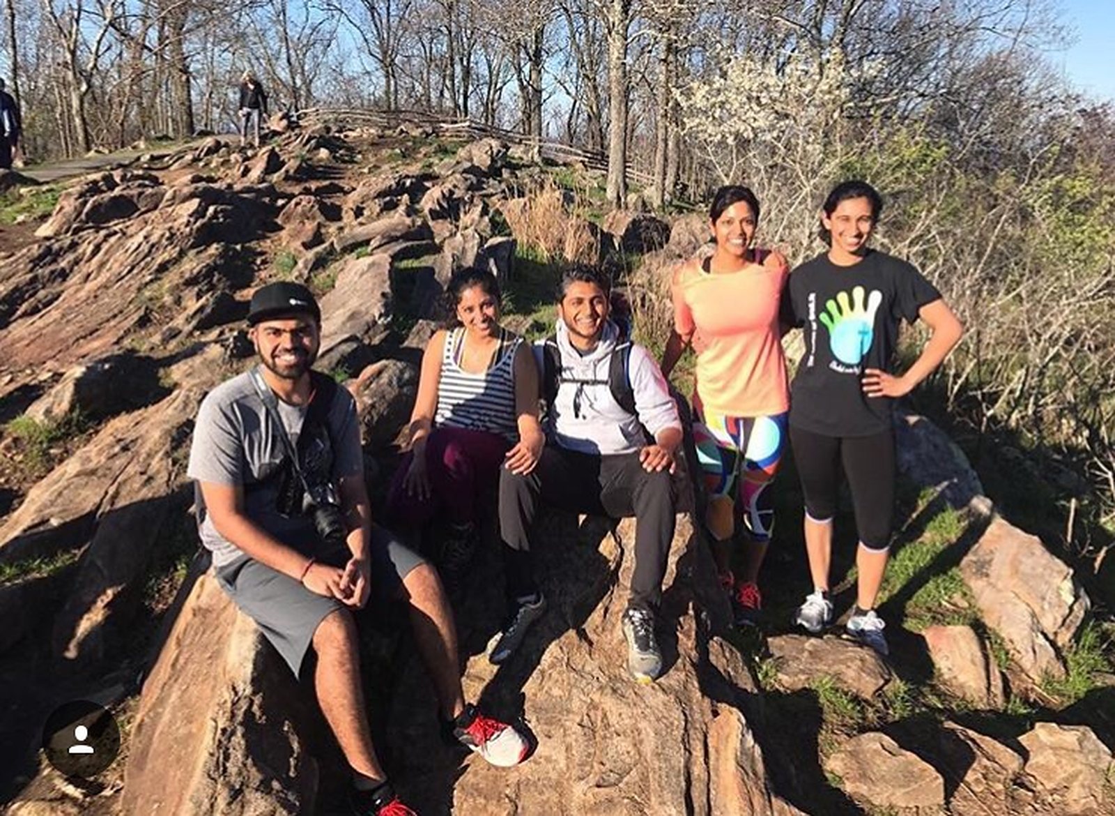 Sunny at the top of the mountain in Spring