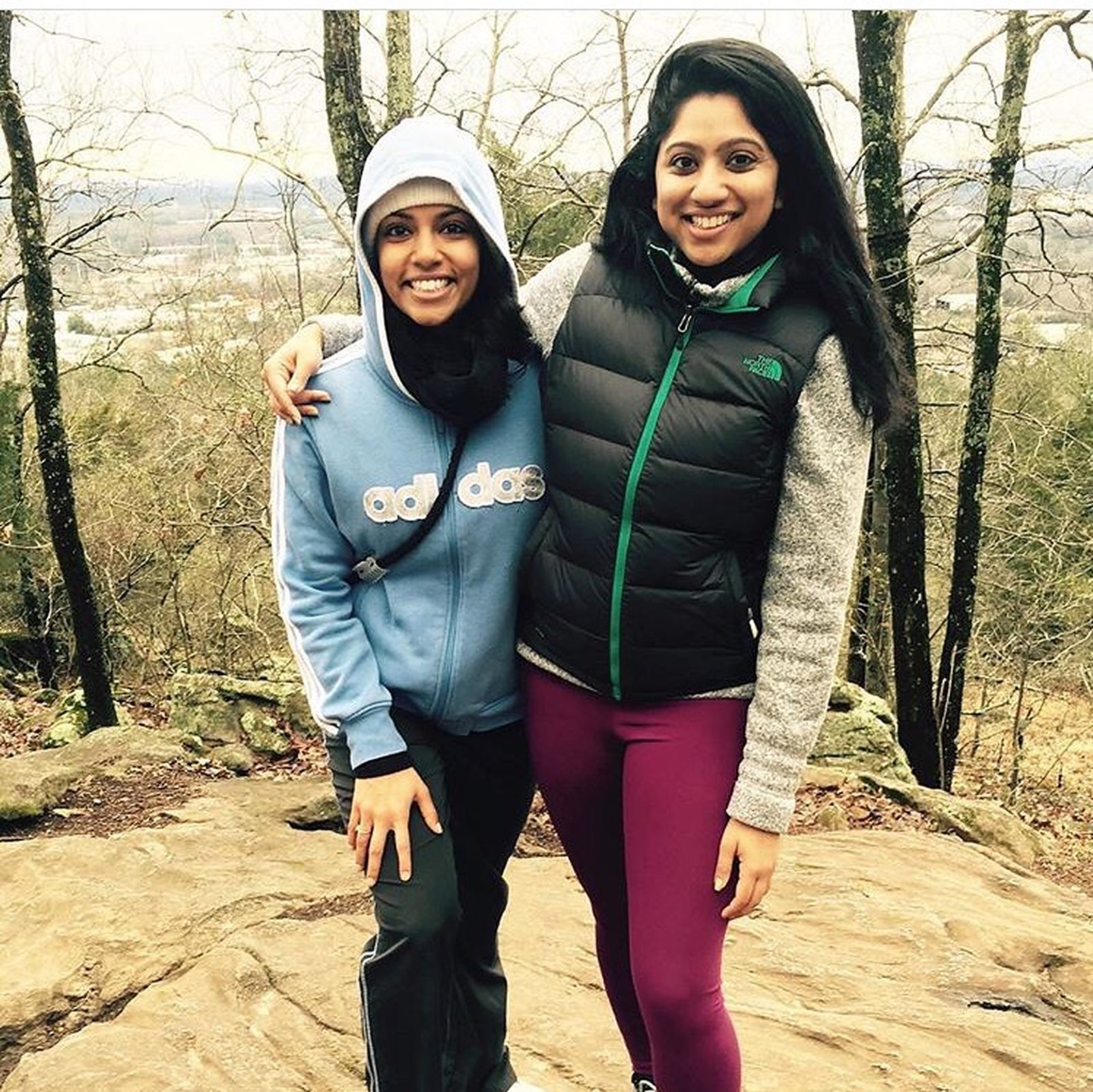 Bundled up in the cold, the first time I hiked Kennesaw Mountain