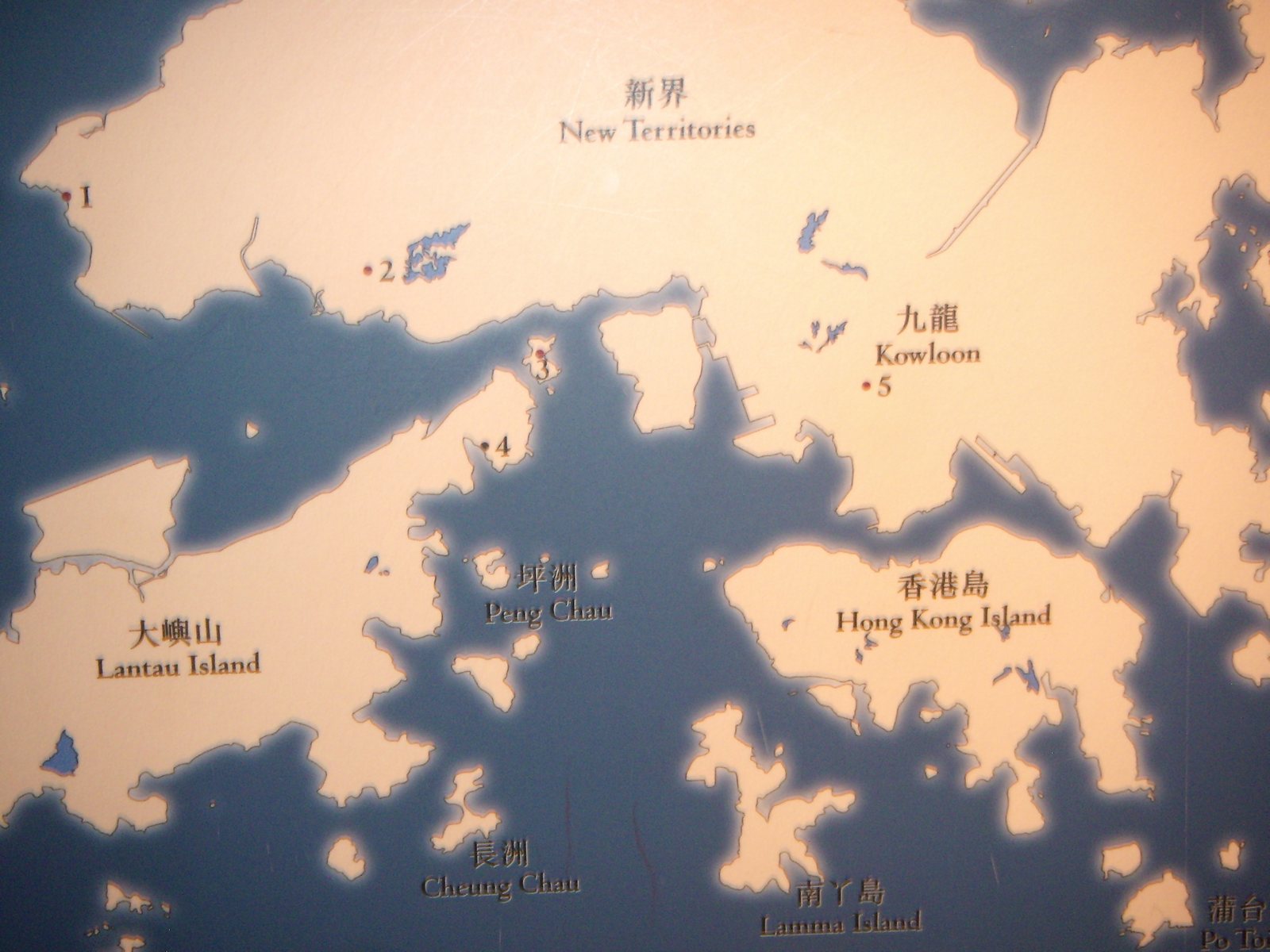 DSCN3142 Photo taken of a map inside the Hong Kong Museum of History, Kowloon