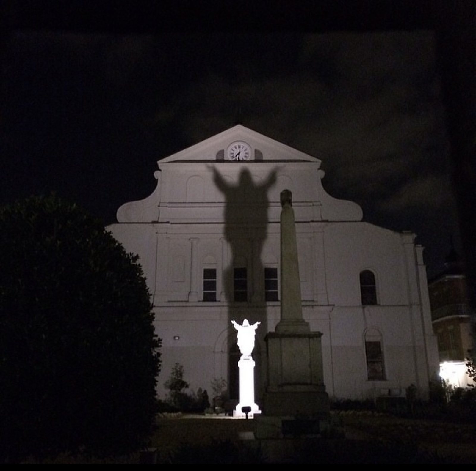 touchdown jesus in NOLA New Orleans French Quarter