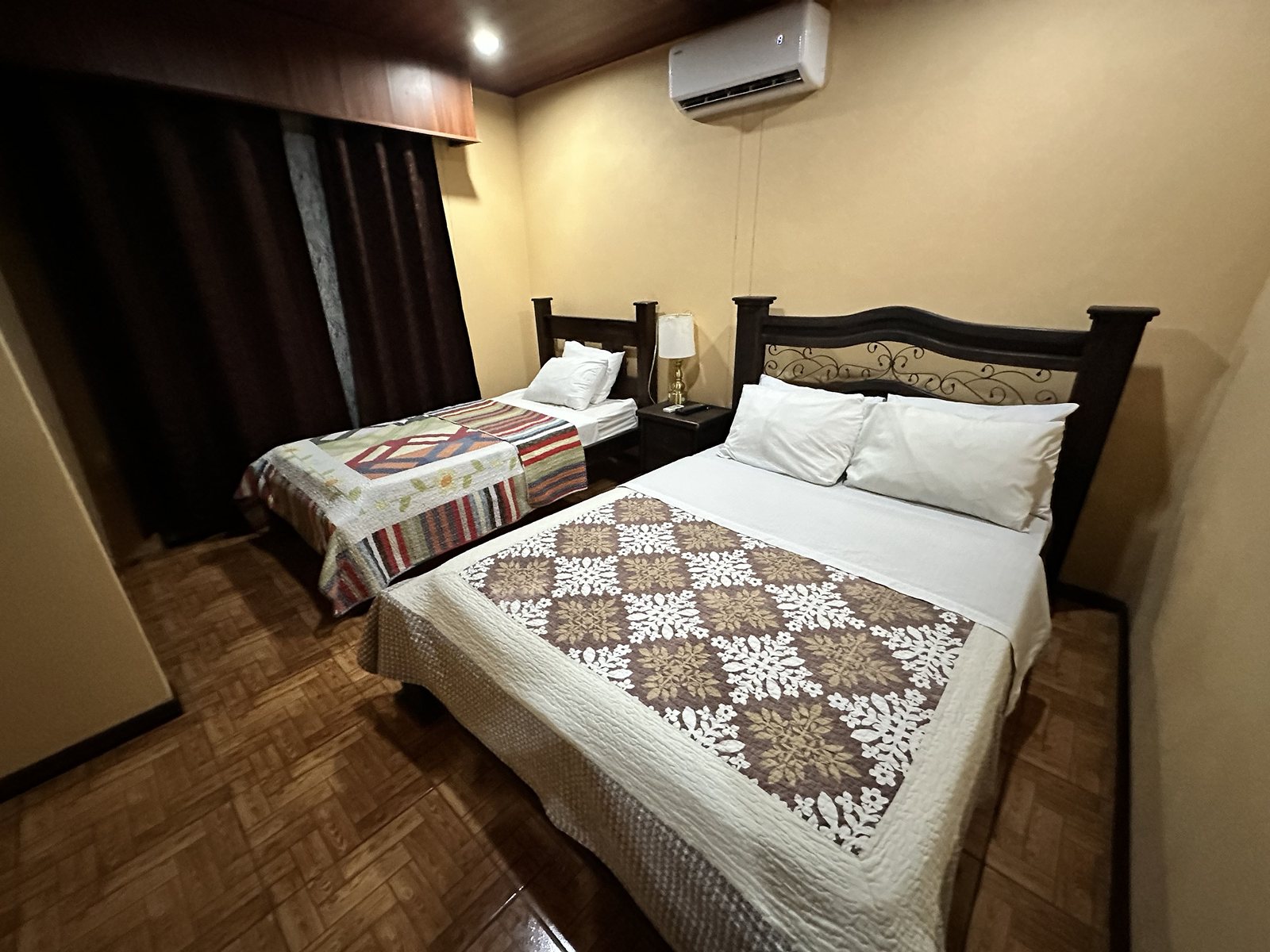 One of the two bedrooms in our guest house at Aunty Arenal Lodge